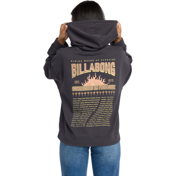 2025 Billabong Womens Keep It Up Hoodie 24B413505 - Black Sands